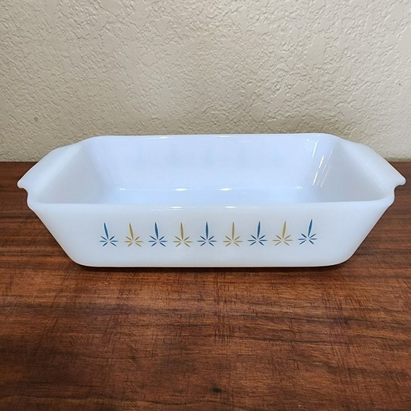 Vintage Anchor Hocking Fire King Candle Glow 10 7/8" Loaf Pan - Picture 1 of 6
